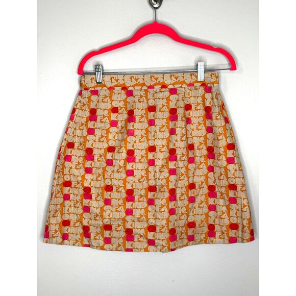 Matilda Jane Skirt Orange Pink "One of a Kind" Dot Graphic Print Cotton - Picture 2 of 8